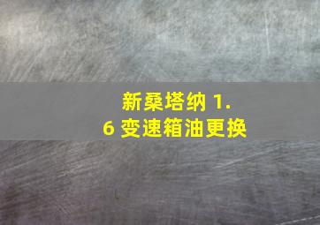 新桑塔纳 1.6 变速箱油更换